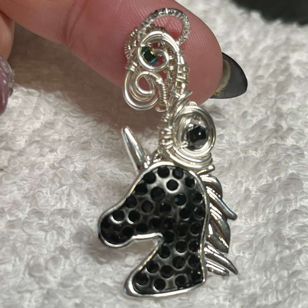 🌈stunning unique 🦄- wrapped charm/pendant